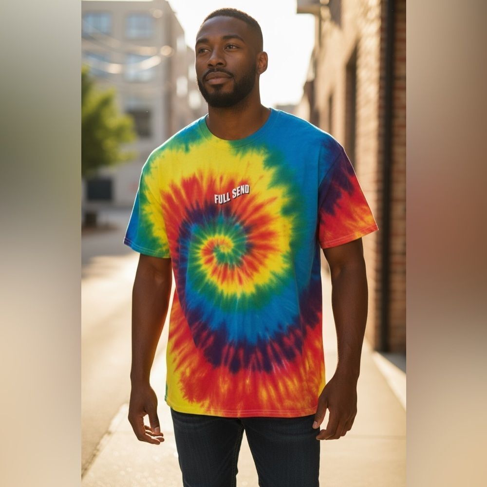 NWT Full Send Unisex Tie Dye Short Sleeve Graphic Tee Shirt - Size 2XL